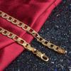 Herren 18K Gold Halskette Mode Herren 18K Gold Halskette Cuban Chain Halskette Für Herren Schmuck Geschenke