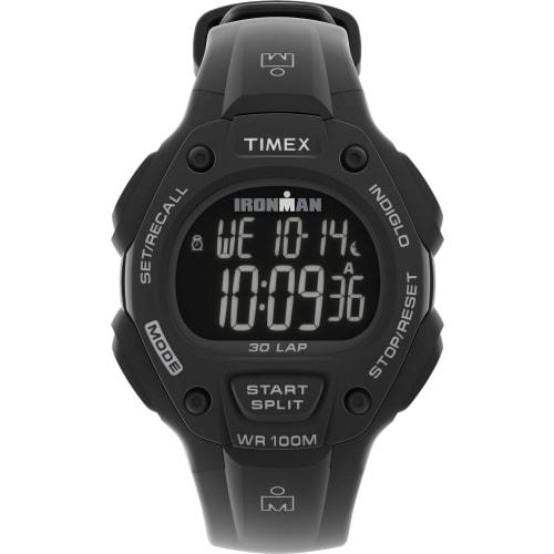 TIMEX Men's Ironman Classic 30 38mm Watch, Black/Digital/Black, Digital Dial, Black/Digital/Black., Digital Dial.