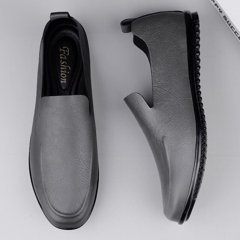 Genuine Leather Men's Loafers Comfortable Slip-on Flats Driving Casual Shoes Soft Bottom Walking Shoes Moccasins Driving Shoes