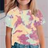 Cute Short Sleeved Shirt Cartoon Print Girls Children Soft Comfortable T-Shirts Girls