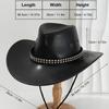 Men's and Women's PU Leather Denim Hats, Bohemian Fashion Metal Rhombus Nails Accessory Belts, Holiday Gifts