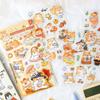 4 Sheets Kawaii Cartoon Dog Stickers Creativity Decorative Stick Labels DIY Diary Album Scrapbooking Accessories Craft Supplies