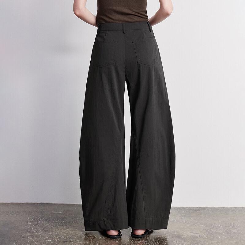 Chuyu Women's High-Waist Wrinkled Casual Pants