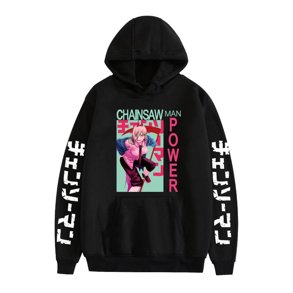 Chainsaw Man Otoño Invierno Forro Polar Ropa de Calle Tops Hombre Mujer Moda Sudaderas
