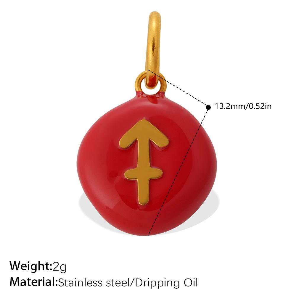 European and American Fashion Chocolate Beans Twelve Constellations Pendant Does Not Fade Dopamine Versatile DIY Jewelry Accessories 2026