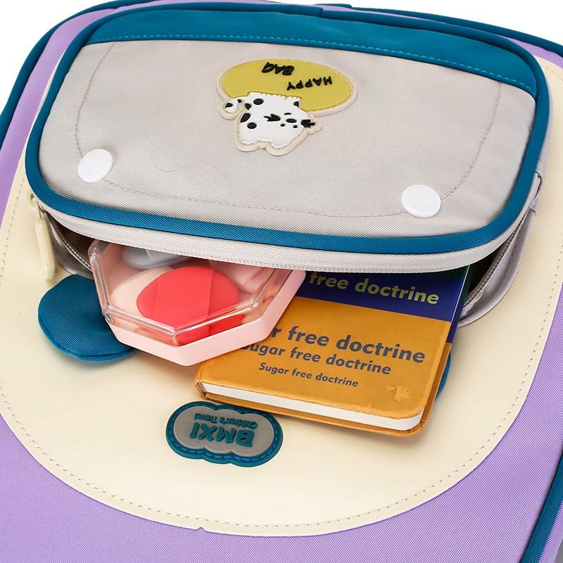Kindergarten Schoolbag Cartoon Color-matching Lightweight Backpack Boys And Girls Children Schoolbag