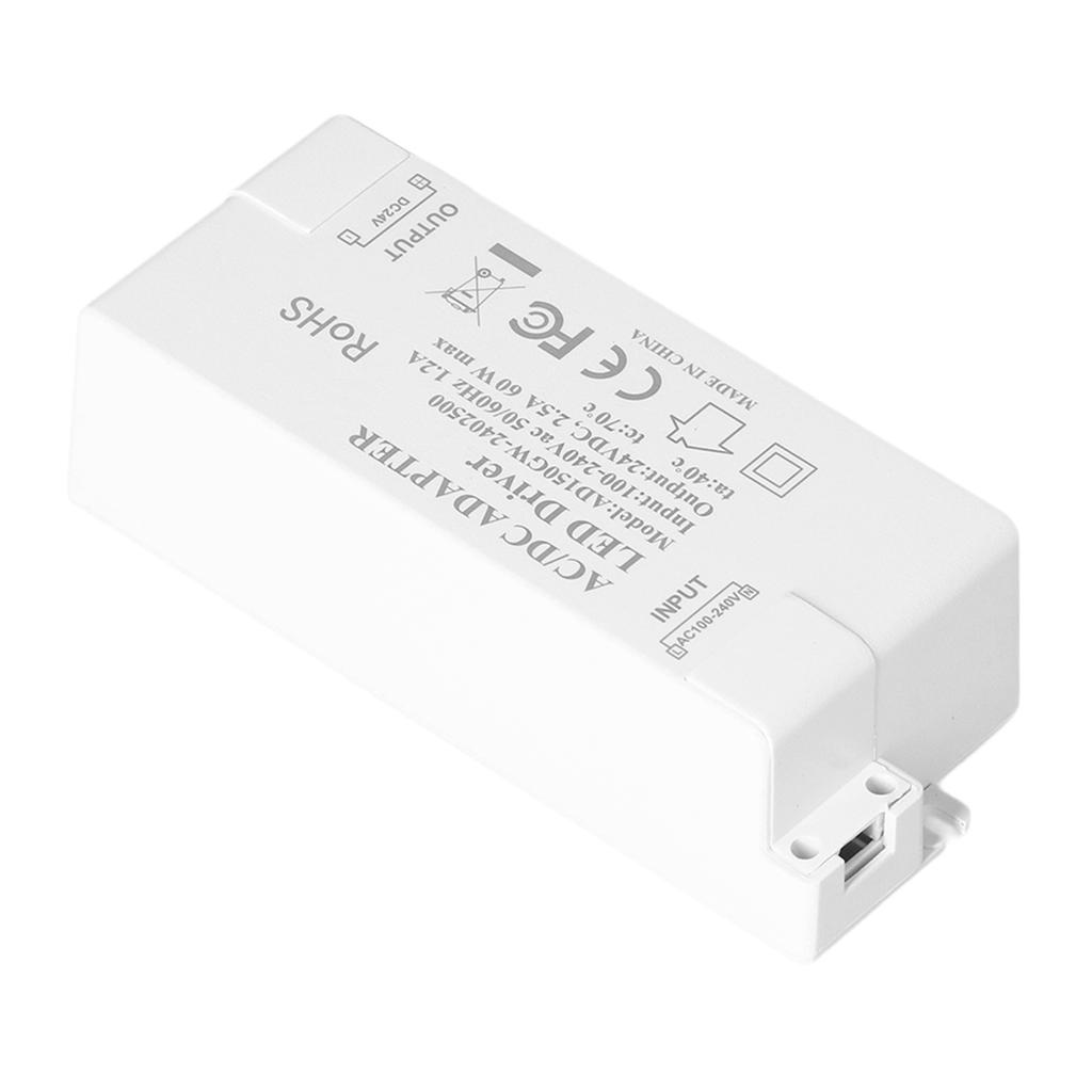 LED Driver DC24V 2.5A 60W LED Light Transformer DIY Lamp Driving Power Supply AC100‑240V