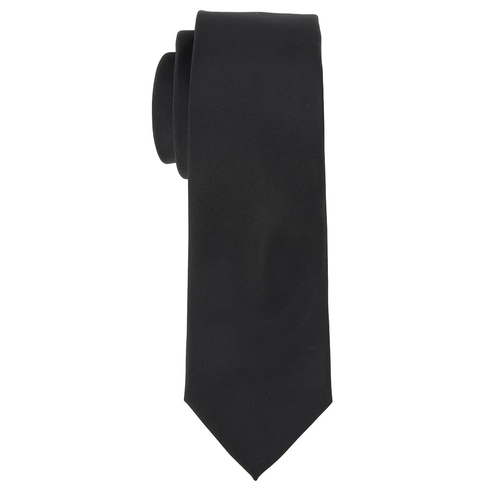 [ao-LABEL] Brand Necktie, Black Necktie, Formal Occasions (FuneralWakeMemorial Service), Plain Black
