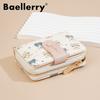 Cute Bear Wallet Pu Leather Small Coin Purse With Cartoon Bear Print And Two Fold Design