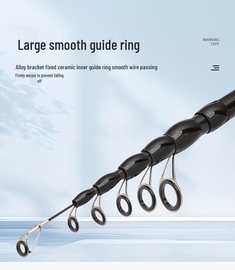 Ultra-light Telescopic Rod with Large Guide Ring & Sliding Float for Long Cast Lures