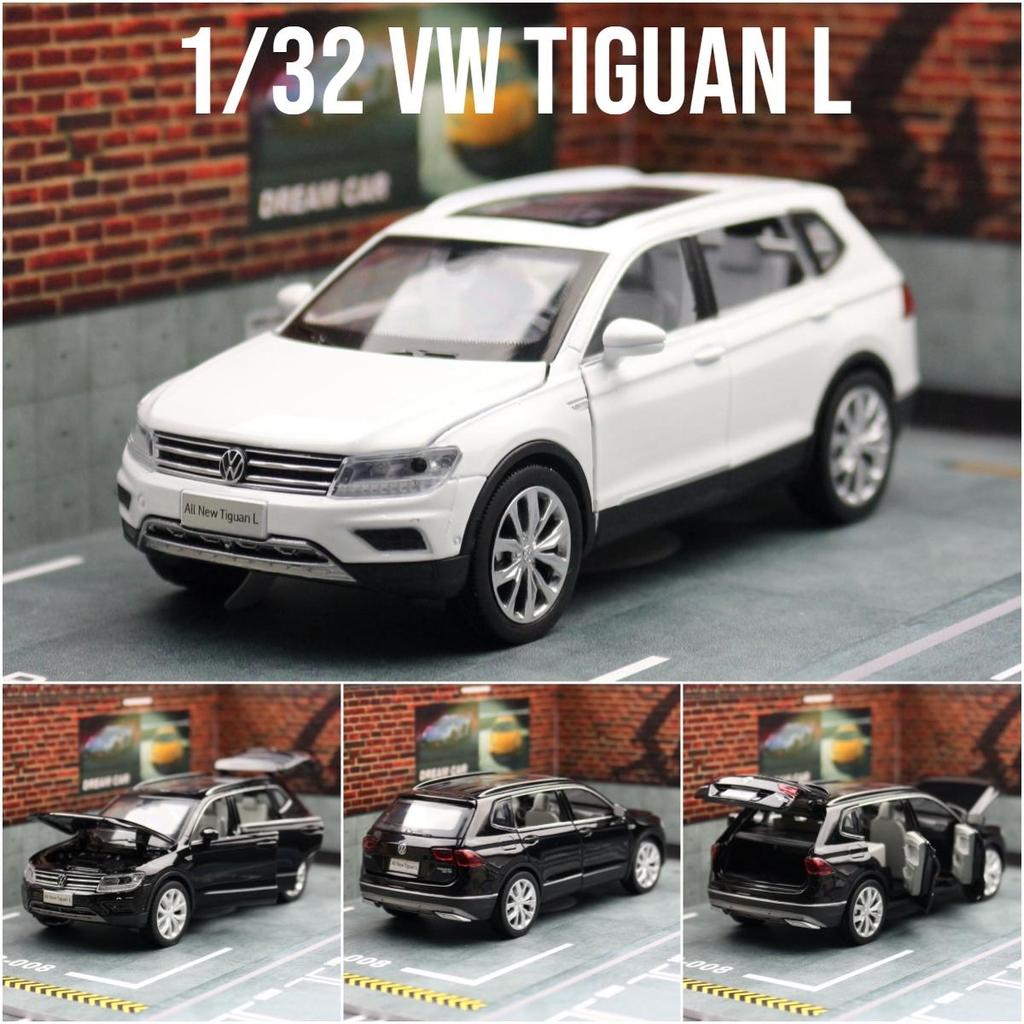 1/32 Μοντέλο Παιχνίδι Αυτοκίνητο Volkswagen Tiguan L SUV Μεταλλικό Χυτό Μινιατούρα Pull Back Ήχος & Φως Συλλογή Δώρο για Παιδιά Αγόρια Παιδί