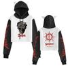 New Demon Slayer Cat Ear Color Block Hoodie - Plus Velvet, Loose Fit, Casual Pullover