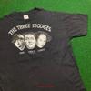 Vintage Die drei Stooges T-Shirt Herren XL Schwarz 1997 Film-Werbung Moe Curly Larry vintage Gewaschen Atmungsaktiv homme Mode