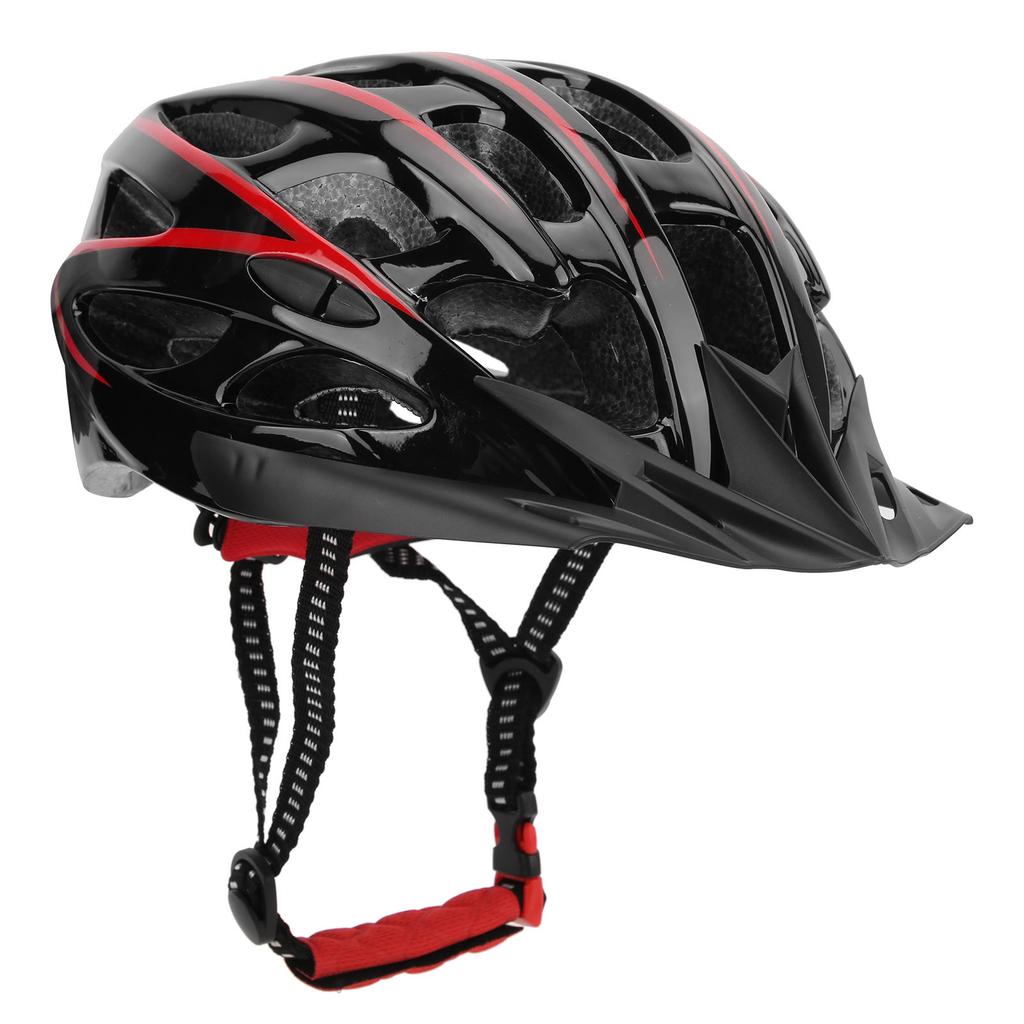 Adult Bicycle Helmet Adjustable Ultralight Riding Cycling Bike Helmet for Men WomenBlack Red