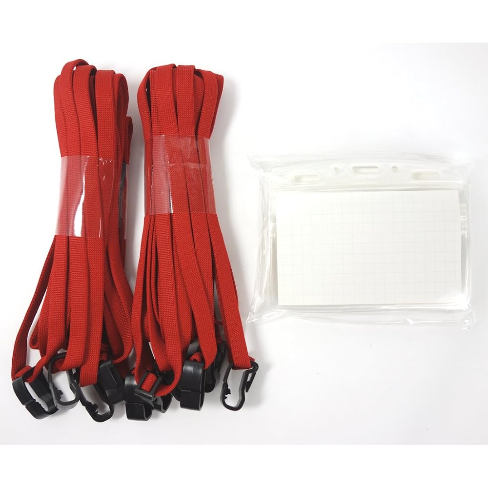 Kokuyo Hanging Name Tag Soft Case Red 10 Pcs Naff-S180-10R