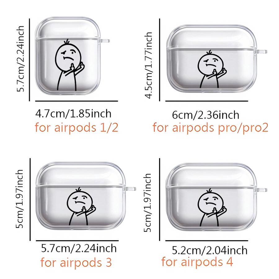 Case For Airpods 3 Pro3 4 Pro Pro2 1 2 Clear Earphone Cases Cover Fun Matchman