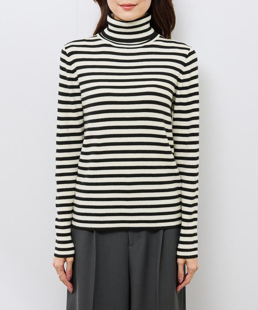 ROPE PICNIC Rib Turtle Knit F Anti-Pilling Pullover/Easy Care, Off-White (17)