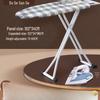 Large Folding Vertical Ironing Board with Widened Pad and Clothes Rack