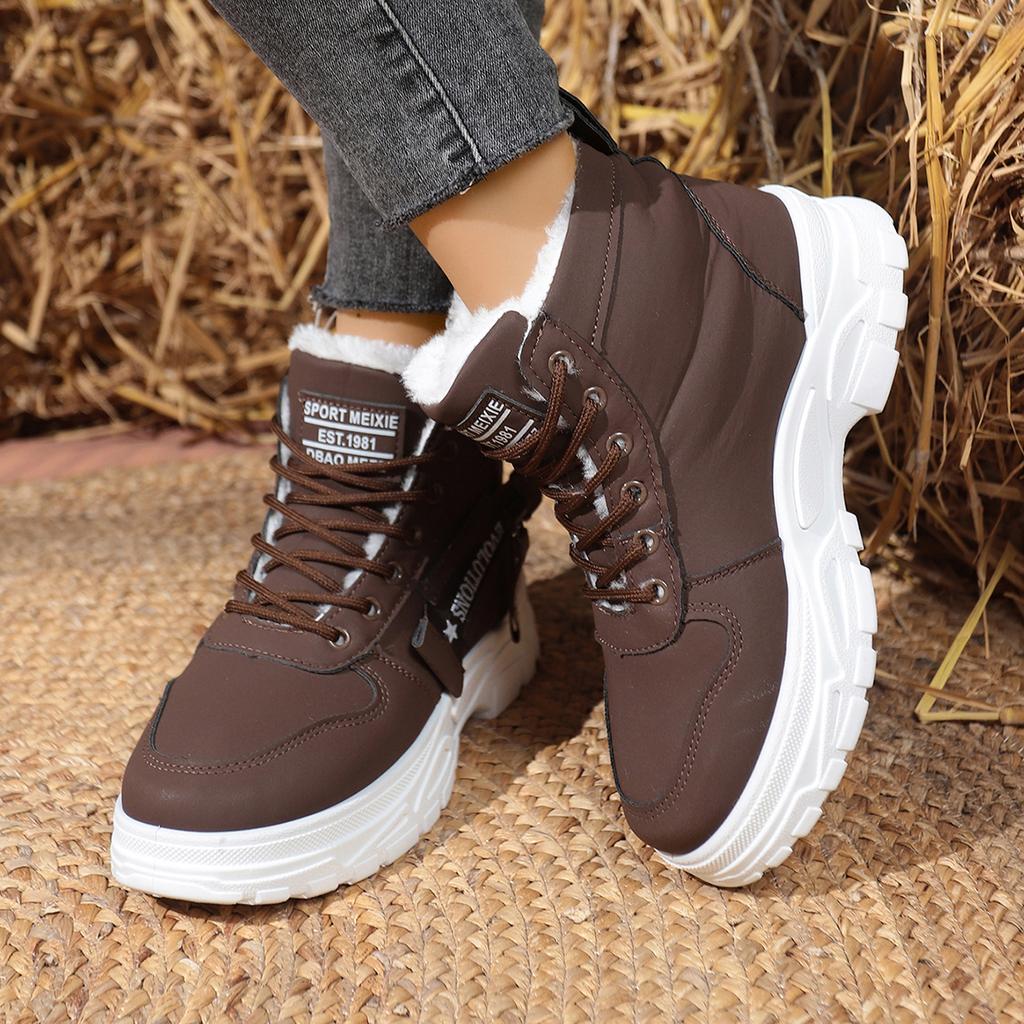 Fashion Retro Winter Snow Boots for Women Casual High-top Shoes Warm Women Sneakers Platform Ankle Boots Zapatillas De Mujer New Boots