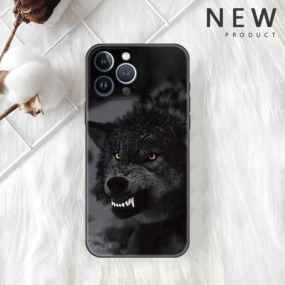 Wolf Tier Cool Tiger Hülle Für Apple iPhone 11 13 14 12 Pro Max 7 8 XR X 6 5 5S SE 2022 13ProMax Schwarzes Silikon Handy Hülle
