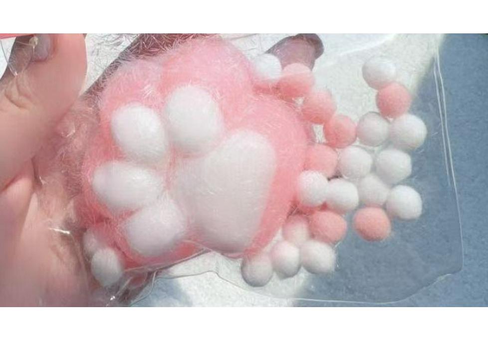 Cat Paw Plush Stress Relief Squeeze Toy - Handmade Simulation and Venting Toy