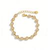 HOVANCI Anti Tarnish Chain Heart Chunky Jewelry Zircon Crystal Stainless Steel 316 Tennis Bracelets for Valentine's Day Gift