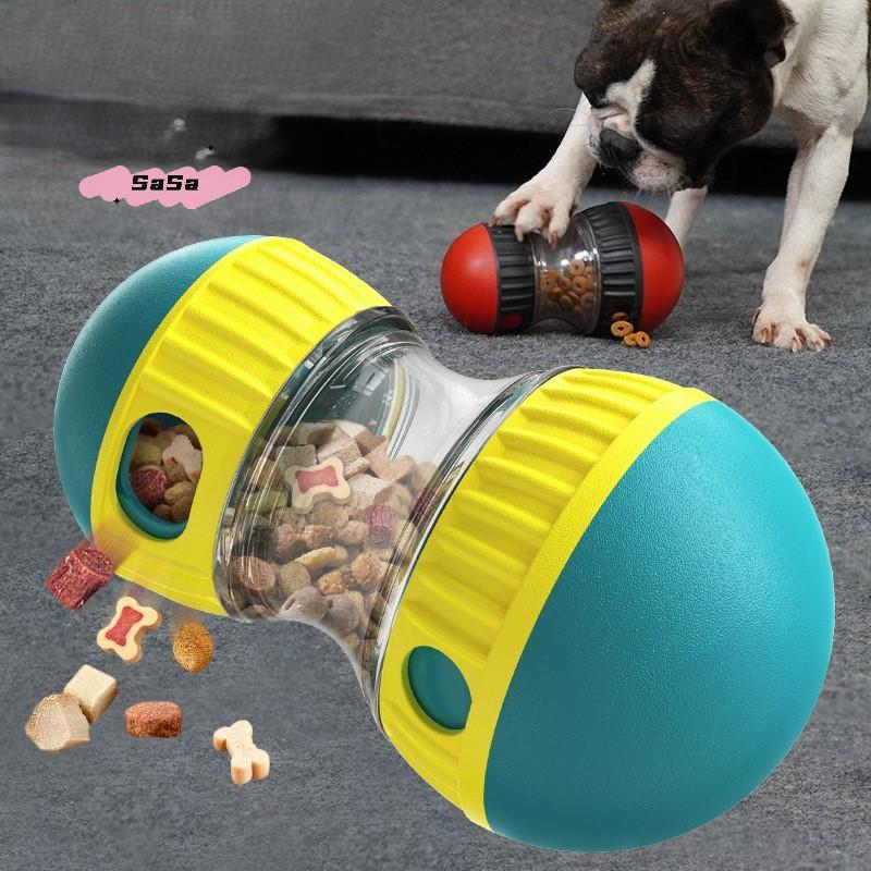 Durable Dog Puzzle Toy with Elliptical Track Rolling Food Ball That Increases Intelligence Interactive Leaky Treat Dispenser