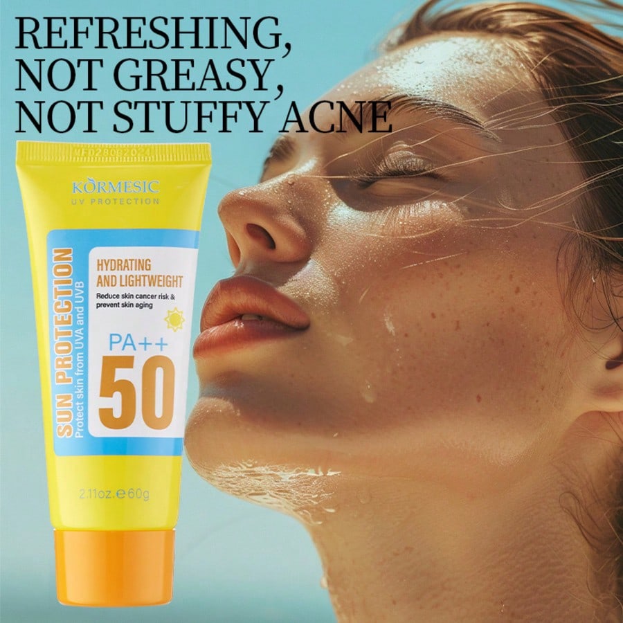 Feuchtigkeitsspendende Sonnencreme UV-schützend Erfrischend Nicht fettend Wasserfest Schweißfest für Gesicht Körper