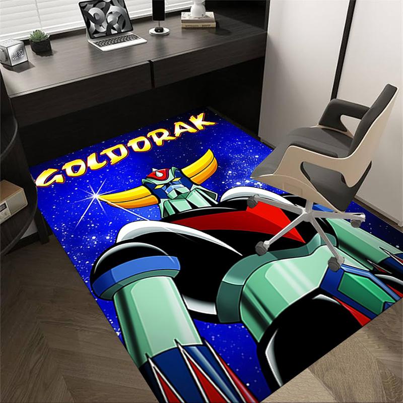 1 Stück Goldorak Roboter Teppich Anti-Rutsch Polyester Fußmatte für Büro.Schlafzimmer