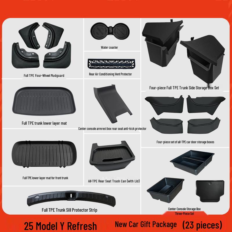 Tesla Model Y Model 3 Türschlitz-Aufbewahrungsbox mit Samtpads zum Schutz