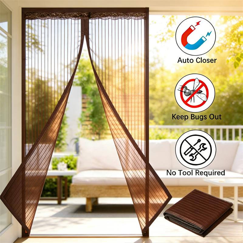 Nuove Tende Zanzariere Magnetiche per Porte Finestre Rete Anti Zanzare Chiusura Automatica per Cucina Soggiorno