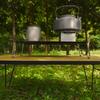 NANGGEAR SOLO KITCHEN 20204-BK(SK-8S) Solo Kitchen, Single Burner, Aluminum Table, Esbit Pocket Stove, Perfect Size, Storage Bag Included, Camping Ki
