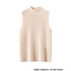 Autumn Women's Sleeveless High Neck Slim Fit Cashmere Knit Top