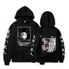 Anime Attack On Titan Plus Size Hoodie Levi Graphic Hood Sweatshirt Men Womnen Fashion Brand Design Pullover Fleece Hoodies