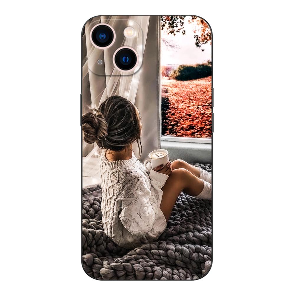 Black Tpu Case For Xiaomi Mi 12 Lite Pro S X 11lite NE 11i 11T Pro Redmi 10 10A 10C 4G 5G Winter Girl Christmas