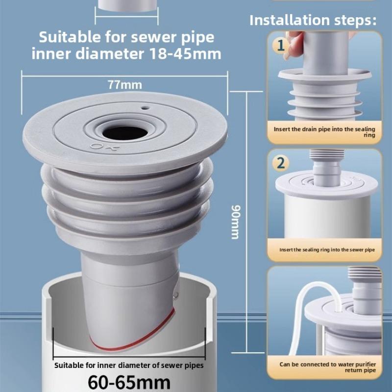 Wasserstop Bodenablauf Duschstopper Badezimmerzubehör 35-75mm Silikonabläufe Spülbeckenstöpsel Abwasserrohr Dichtungsring