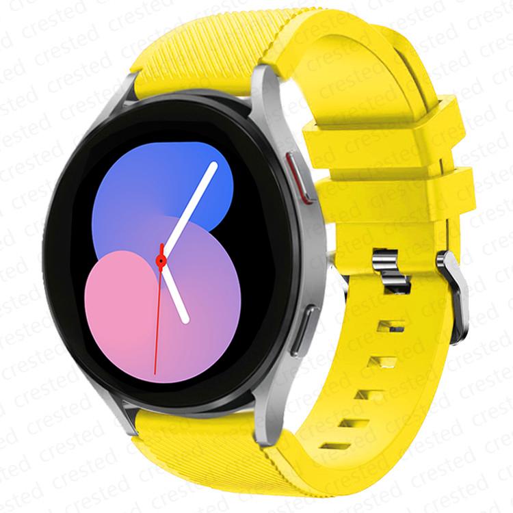 20mm/22mm Watch Strap for Samsung Galaxy Watch 4 6 Classic/5/5 Pro/46mm/3/active 2/s3/s2 Silicone Bracelet Galaxy Watch 4 Strap