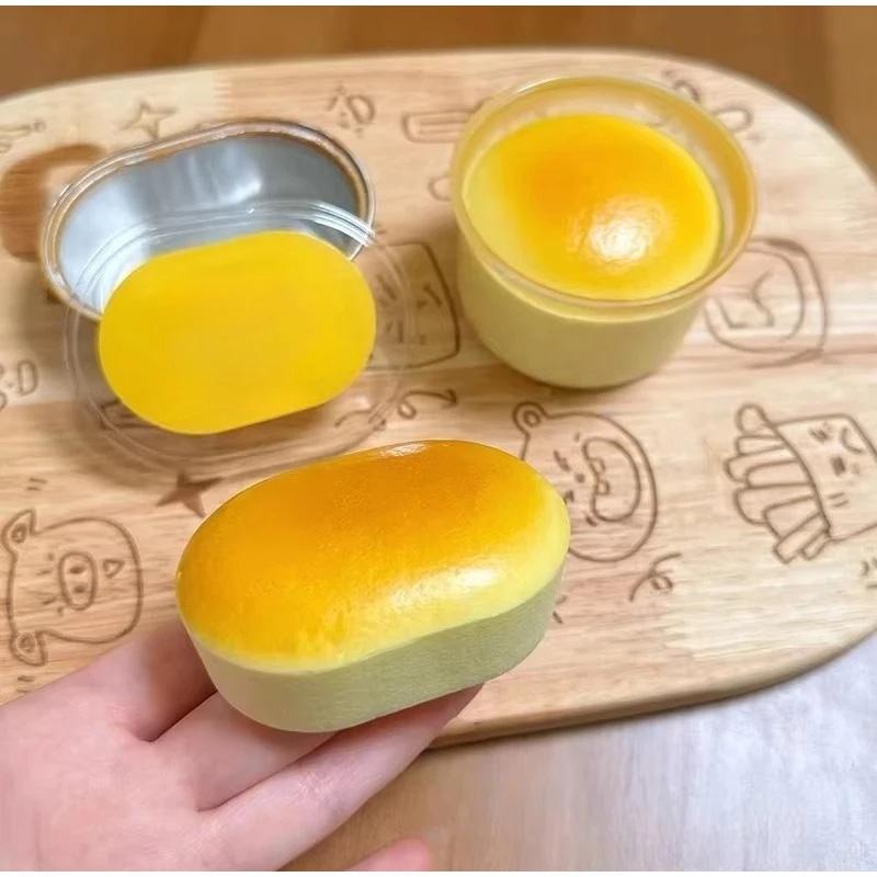 Cheese Cake Squishy Slow Rebound Stress Ball Realistic Food Shaped Squeeze Toy Decompression Sensory Fidget for Office Desk