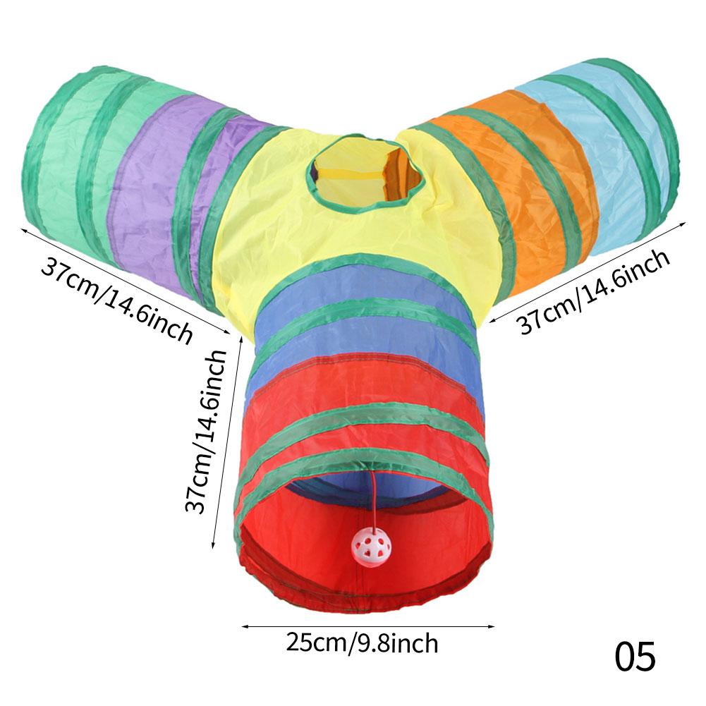 

Игрушки туннели для домашних кошек Складной туннель для тренировок домашних питомцев Интерактивная забавная игрушка для кошек, кроликов, мелких животных Игровой туннель-труба 05