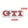 Zjcaw8 GTI 3D Metal 1pcs GTI Logo Car Rear Trunk Emblem Side Sticker for VW Golf5 6 7 8 Polo Jetta Tiguan Passat T-Roc MK2 MK5 MK7