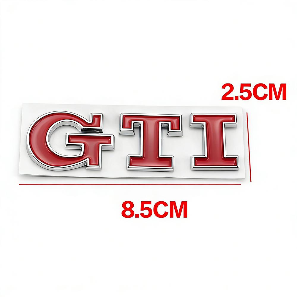 Cpbtj9 1 peça Emblema de Metal 3D GTI Emblema Frontal da Grelha do Carro Adesivo do Porta-malas Traseiro Para VW Polo Golf 5 Mk5 MK6 Jetta Tiguan Passat