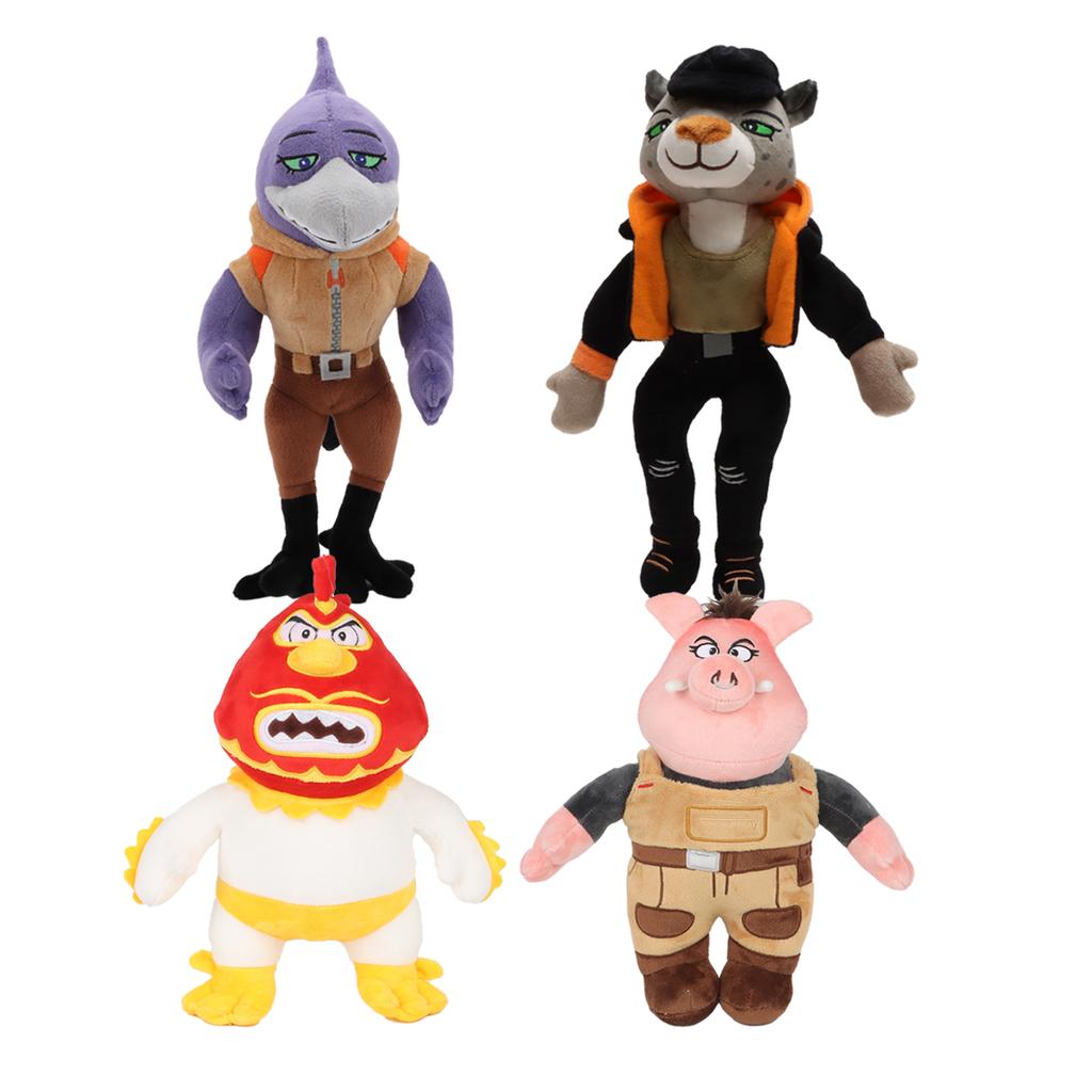 Adorable Animated Movie Merchandise The Bad Guys 2 Doom Plush Bird Girls Doom Mr.Shark Pigtail The Bad Guys Playthings Kid Birth Date Present