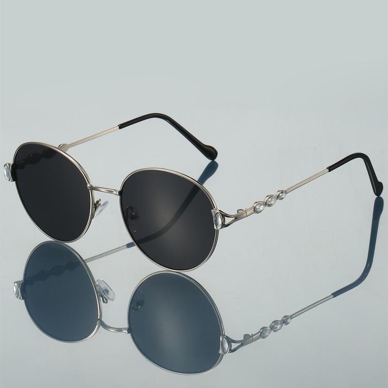 Vintage Kulaté Sluneční brýle s kamínky Dámské Nová móda Gradientní Sluneční brýle Trendy Sladký Design Ležérní Odstíny