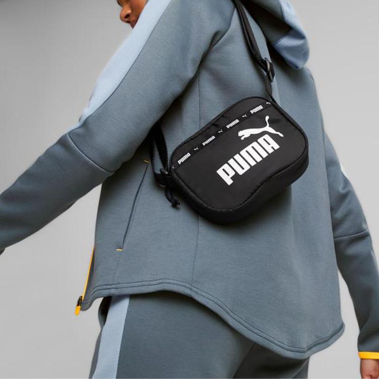 New PUMA Fabric Crossbody Bag Women's Pure Black 079143-01