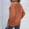 Women's Solid Color Knitted Pullover Sweater - European & American Autumn/Winter Casual Base Shirt P028