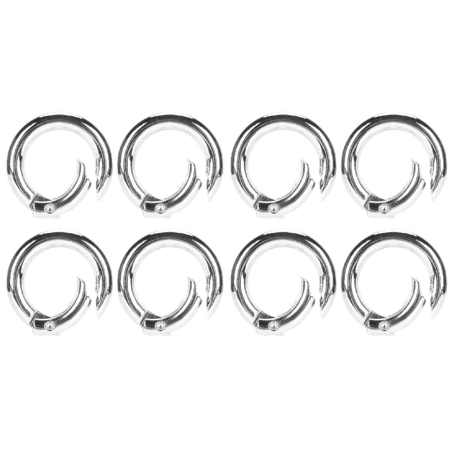 

20 шт. Застежки-пружинные кольца Инновационные медные пружинные застежки ручной работы для ожерелий, браслетов, цепочек на щиколотку, серег серебряный