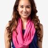 Soft Infinity Scarf Solid Color Loop Scarf Fashion Circle Scarf  for Women
