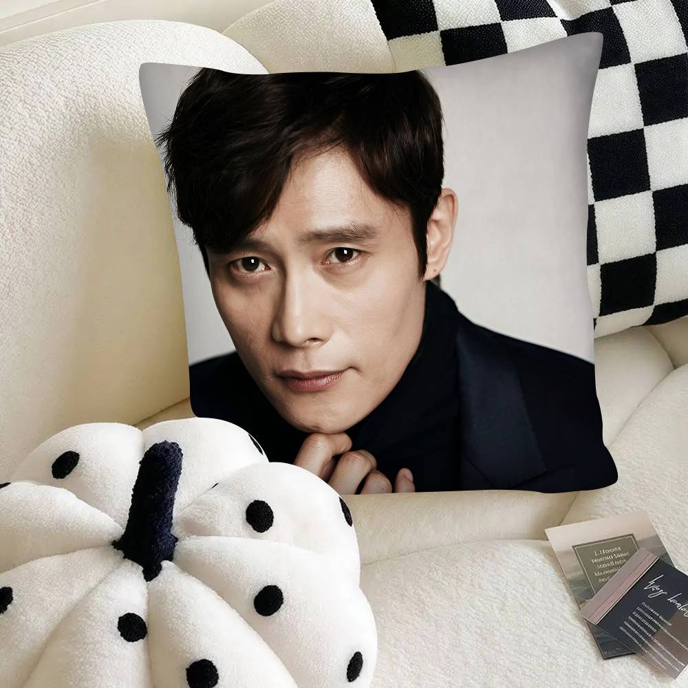 Actor Lee Byung Hun Pillow Case Fashion Square Pillowcase Bedroom Sofa Room Ins Decoration Leisure