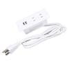 Conference Recessed Power Strip Table Furniture Outlet 2 AC Sockets 2 USB Ports 1.5m Cord