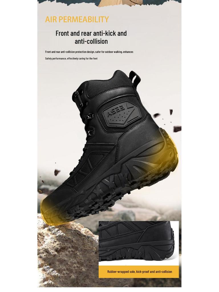 Herren Outdoor Hohe Taktische Stiefel - Langlebig, Schmutzabweisend, Ideal für Wandern und Bergsteigen